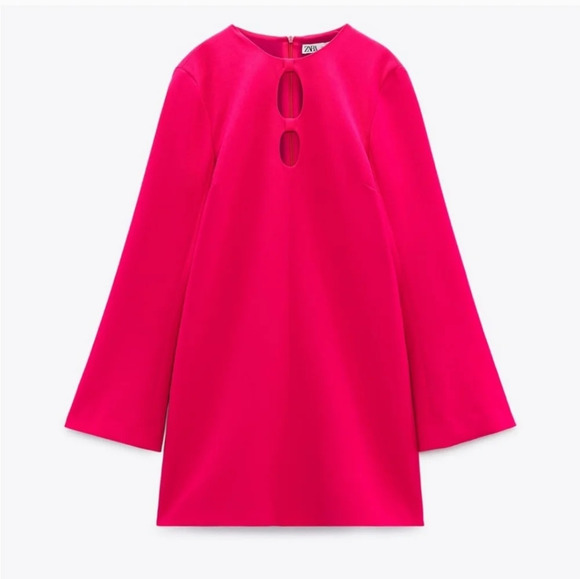 NWT Zara Fuchsia cutout dress Small - Picture 4 of 9